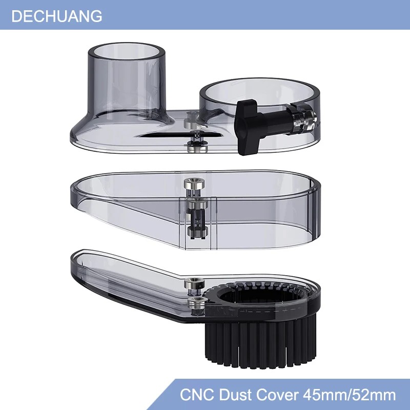 45mm/52mm Dust Shoe for CNC Router Dust Cover Brush Cover for 3018 PRO CNC Machines Spindle Motor