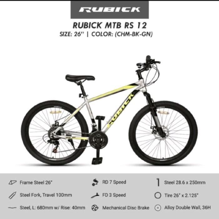 Sepeda Gunung MTB 26 Inch Rubick MTB RS 11 New 21 speed