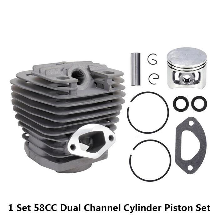 NEW!! TURBO 5800 CYLINDER BLOCK BLOK BORING MESIN CHAIN SAW SENSO SINSO MINI 58 CC TANIKA / CYLINDER