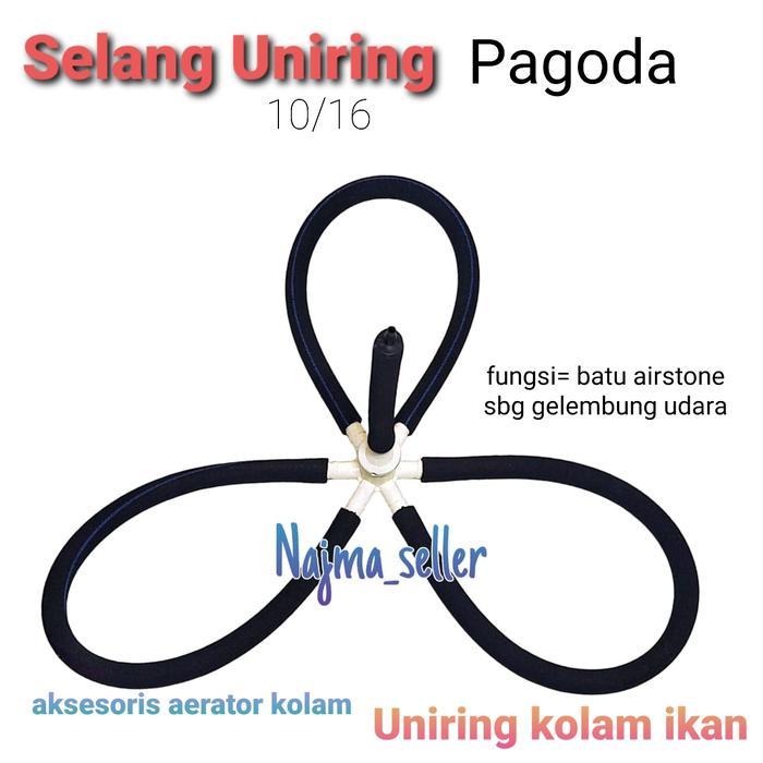 Selang Uniring Pagoda. selang uniring 10/16. alat gelembung udara kolam ikan.