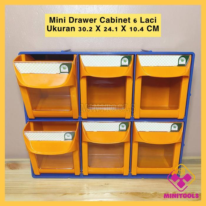 Mini Drawer Cabinet 6 Laci / Rak Komponent 6 Laci / Green Leaf 1901