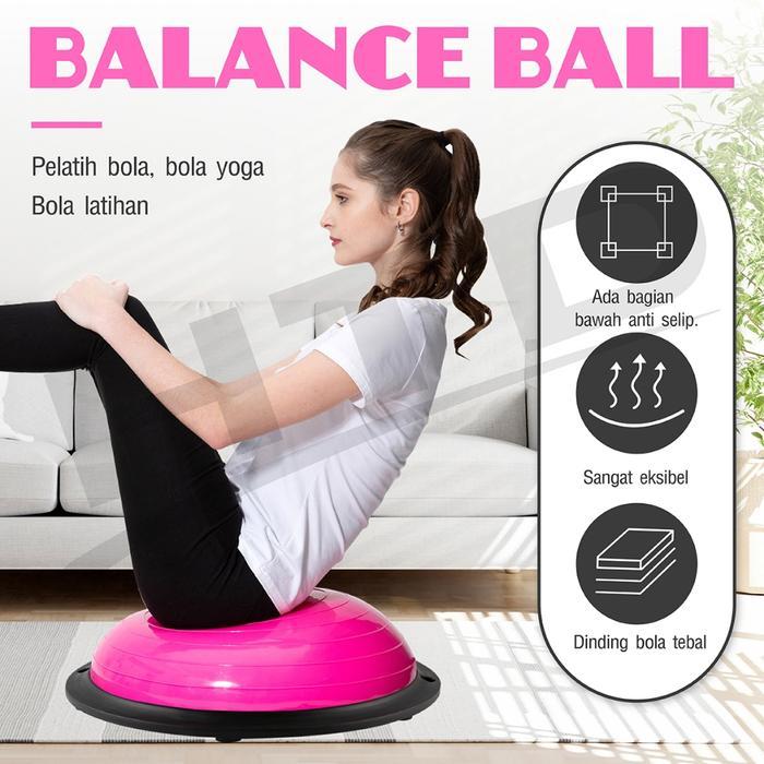 Speeds Avtech - Bettergrow Bosu Bance Ball Alat Olahraga Yoga Pilates Fitness Rumahan Free Pump &