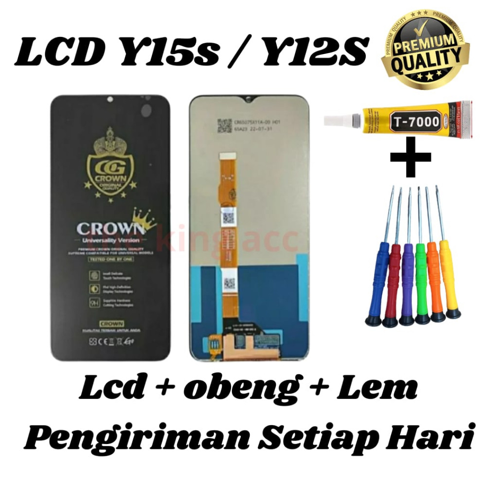 Lcd Touchscreen Vivo Y12S / Lcd Vivo Y12S Original (Free Lem Lcd + Obeng)