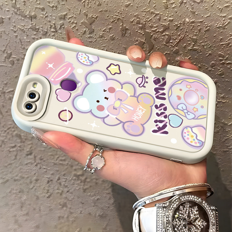 Casing Hp OPPO F9 F9 Pro A7x Realme 2 Pro Realme U1 Case Dreamy Gradient Little Bear Kasing Cermin s