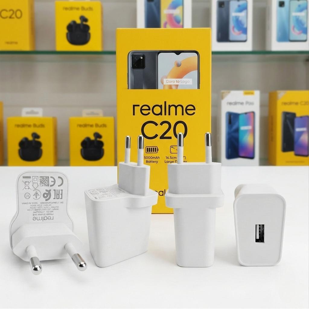 Charger Copotan Realme OP92JAEH Ori Bekas Fast Charging 18W 9V 2A Untuk Realme C20