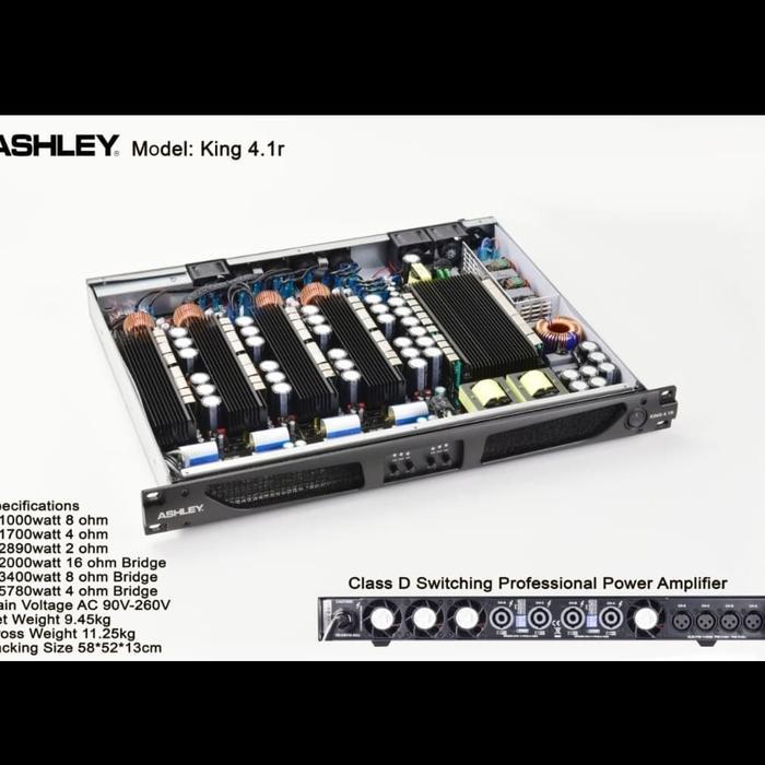 POWER AMPLIFIER ASHLEY KING 4.1R CLASS D SWITCHING (4 X1000 WATT)