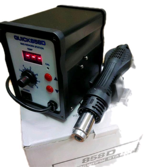Original Quick 858D Hot Air Blower Uap Solder Gas 700W Dengan Kontrol Digital & Proteksi Overheat