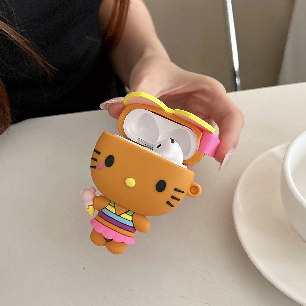 ute Brown Sanrio Earphone ase For Apple Air 4 Pro 2 Pro 3 Bluetooth Wireless harge Earphone