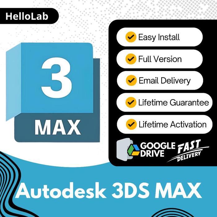 3DS MAX 2025 / 2024 + V-Ray 1800 Asset Library Full Version - Download Software Aplikasi / Plugin /