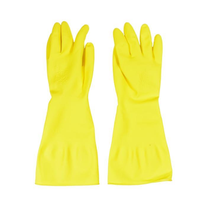 DURAGLOVE SARUNG TANGAN PANJANG LATEX BUTTERFLY UKURAN S KUNING
