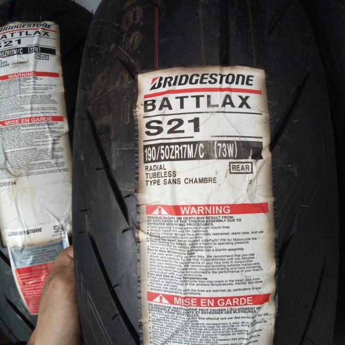 BAN LUAR BATTLAX S 21 UKURAN 190/50-17 BATTLAX TUBELESS