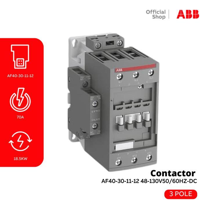 ABB CONTACTOR 3P 40A AF40-30-11-12 48-130VAC/DC