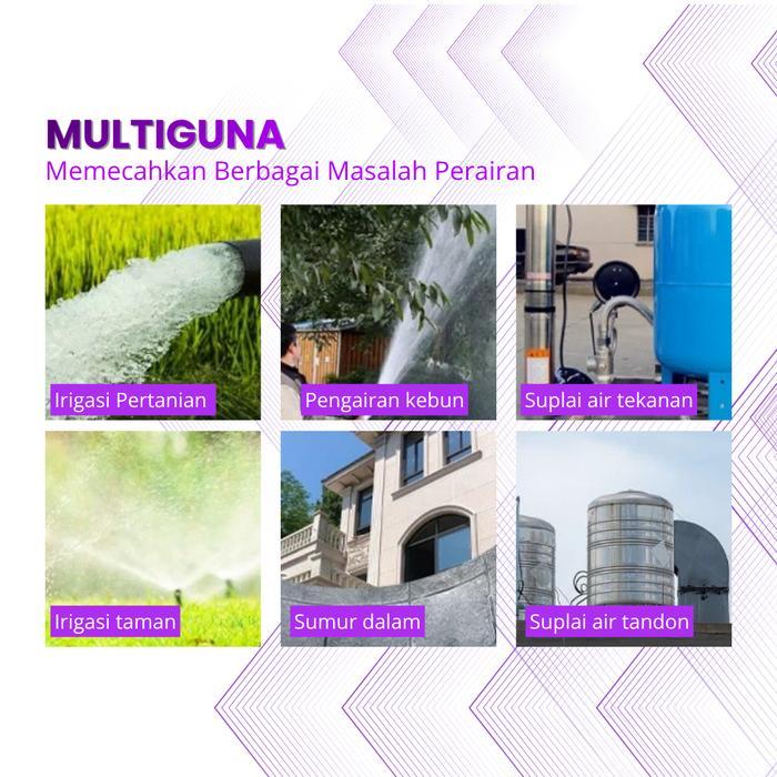 TERLARIS TSOLUMY Pompa Satelit Sumur Dalam 3 Inch Pompa Submersible Sumur Bor Pompa Air Sumur Dalam