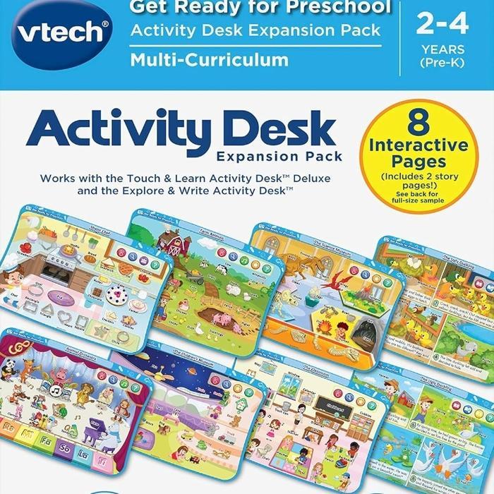 VTech Touch & Learn Activity Desk Deluxe Boardbook 8 Pack NOT Table