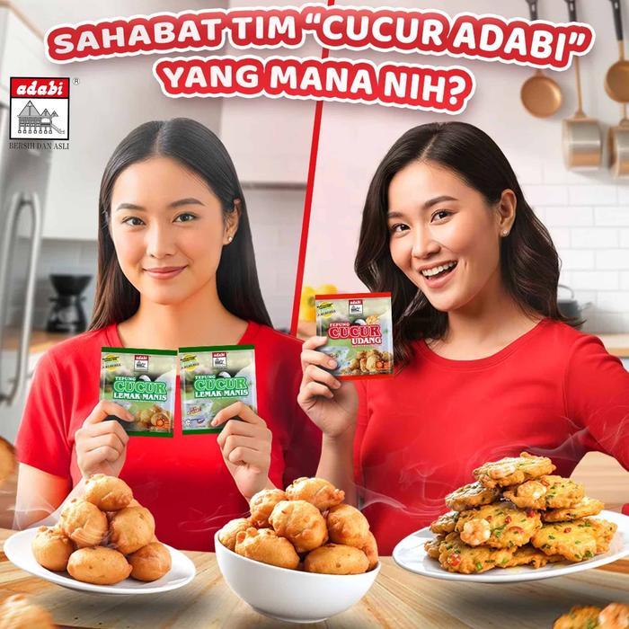 Tepung Cucur Santan * Adabi * Tepung Cucur Aneka Varian Rasa * 130gr