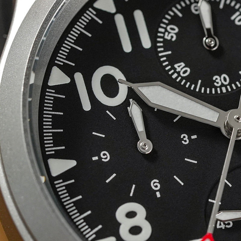 Militado ML1868KF Quartz Watch VK67 Chronograph Movement Military 3 Dial Vintage Watch 100m