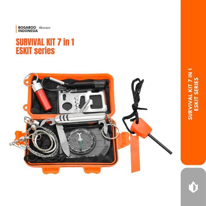 BOGABOO ESKIT Survival Kit SOS 7 in 1 Emergency Tools Camping Outdoor - Alat Survival Bushcraft