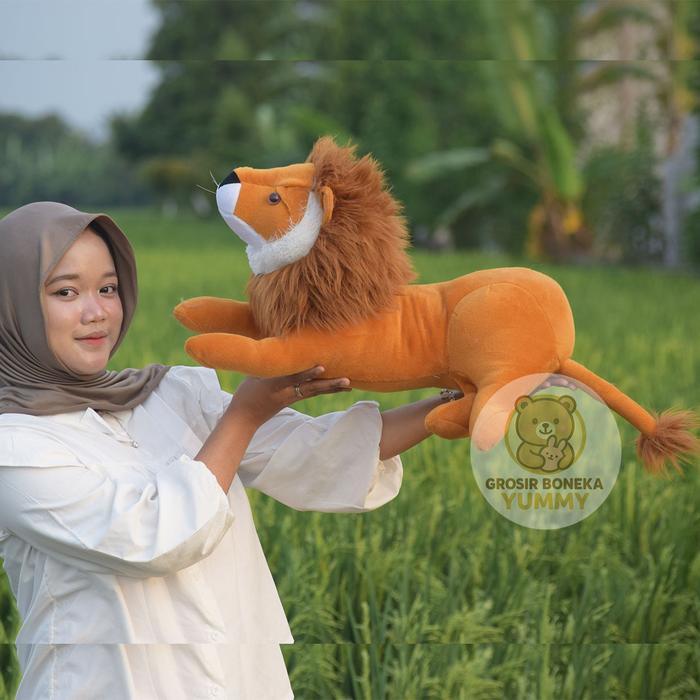 READY Boneka Singa Ukuran XL 70 cm Lucu , Boneka Singa Jinak