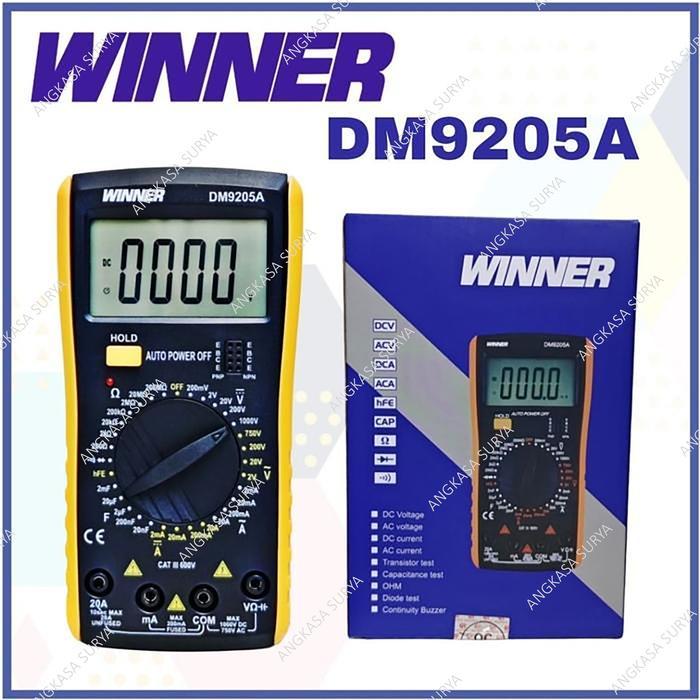 SHAKESPARE Tester Digital Winner DM9205A Original / Multitester Avometer Multi Meter DM 9205 A