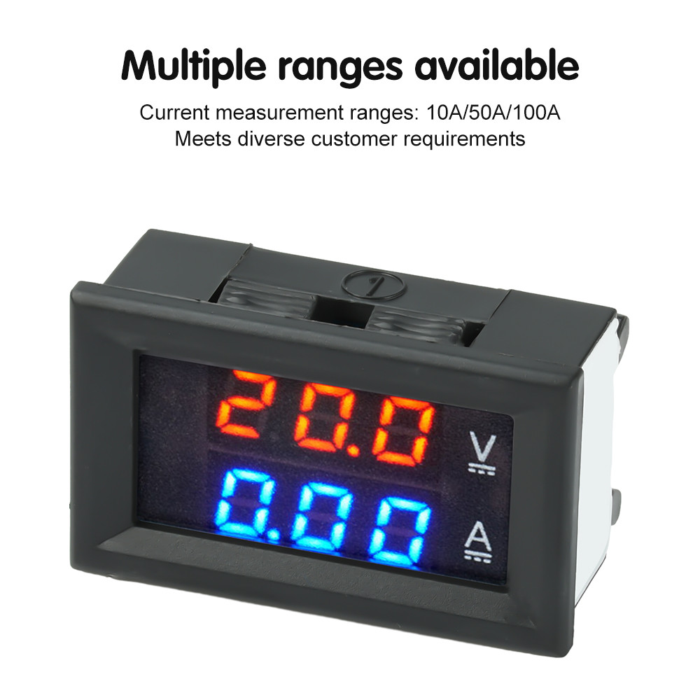 DC 0-300V 10A/50A/100A LED Digital Voltmeter Ammeter Car Motocycle Voltage Current Meter Volt