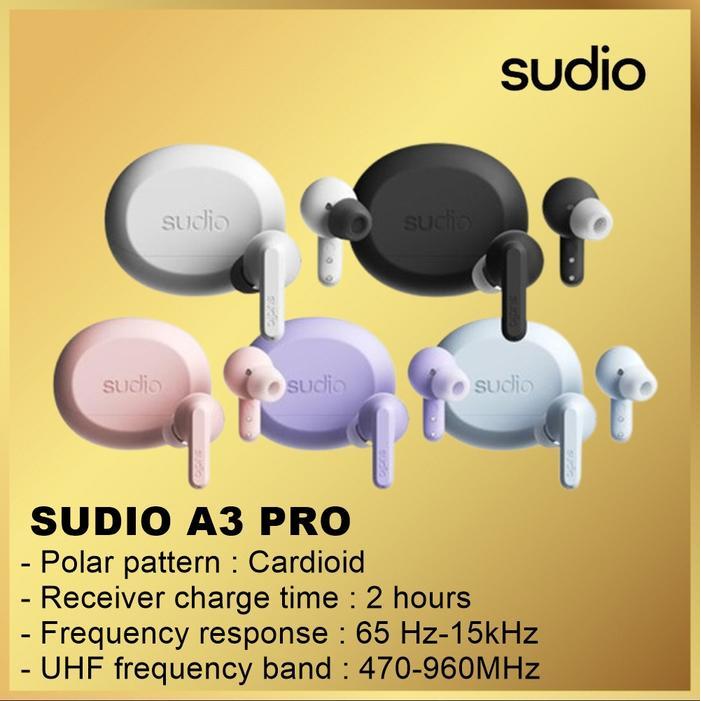 TERLARIS Sudio A3 PRO TWS Wireless Bluetooth Headset BISA GRAB