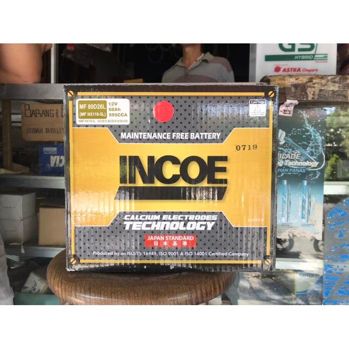 Accu Incoe MF 80D26L 12v 68Ah
