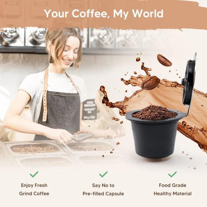 READY Refillable Reusable Coffee Capsule Stainless Refill Capsule Nespresso