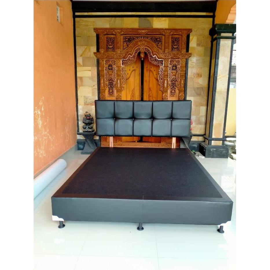 Dipan Plus Sandaran Kasur Tempat Tidur Dipan Ukuran 120x200 140x200 160x200 180x200 200x200 Rangka