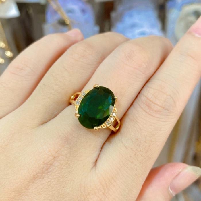 CINCIN EMAS BATU HIJAU GIOK TITANIUM