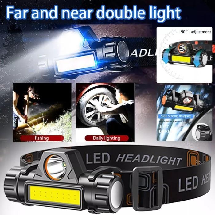 Surya - Senter Kepala Mini Led / Headlamp Usb Chargeable / Senter Mini Cas