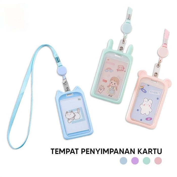 

New BISA COD 5770 Gantungan Kartu Nama Kerja / Gantungan Kartu Identitas Plastik Tali Foto Plastic