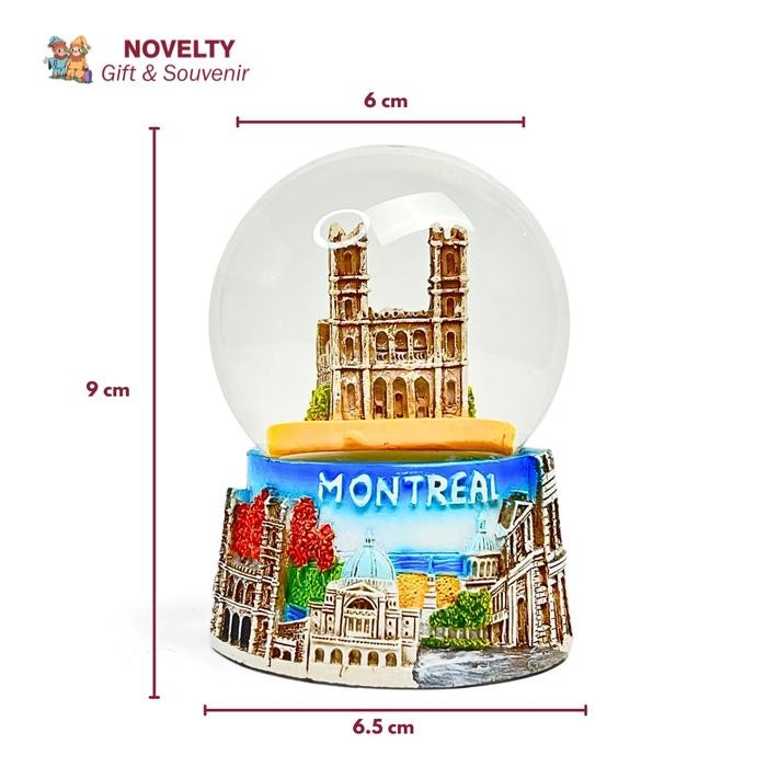 Ready Souvenir pajangan snow globe snow ball Montreal oleh oleh negara Canada