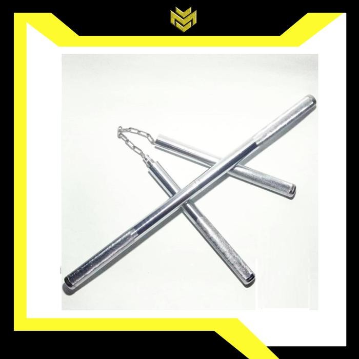 Double Stick Nunchaku Baton Steel Ruyung Besi Tongkat Baton Stick