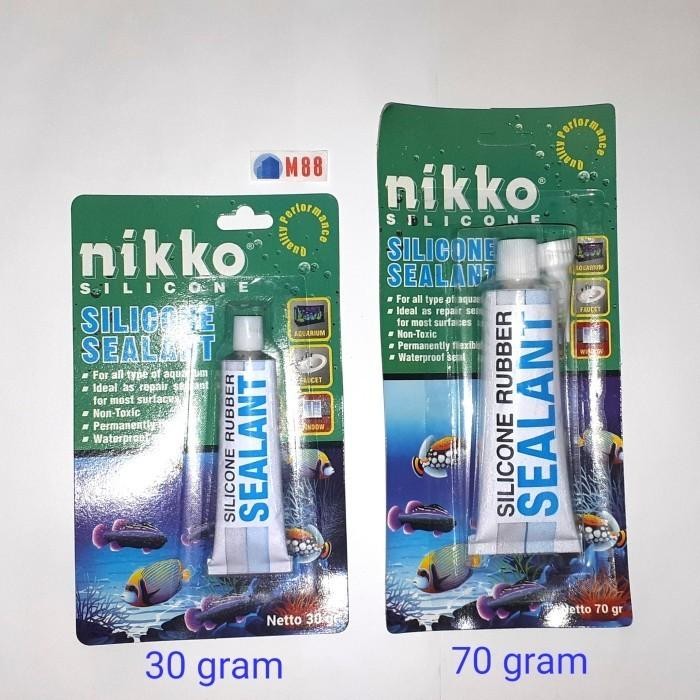 Lem sealant kaca lem aquarium bening Nikko
