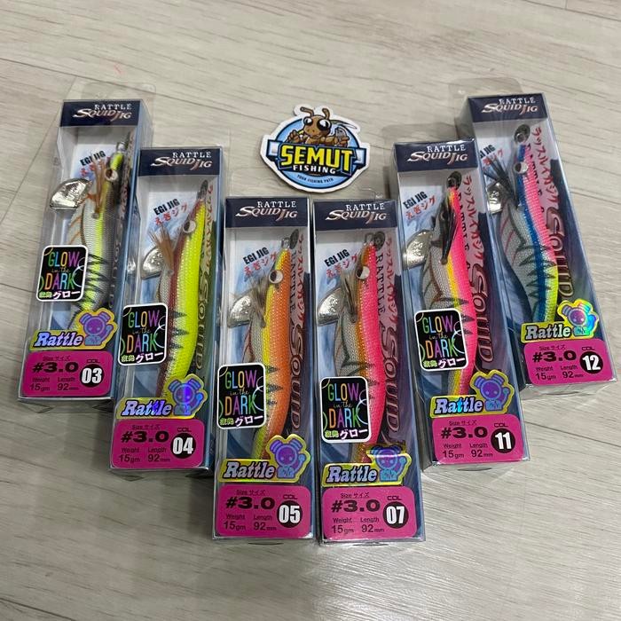 4tpo- Umpan Axz Rattle Squid Jig 3.0 92Mm 15Gram
