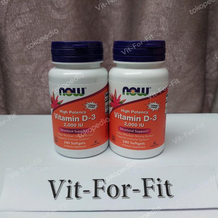 Terlaris Now D3 2000 iu / 2000iu D-3 2,000 iu / 2,000iu -- 240 softgels SALE