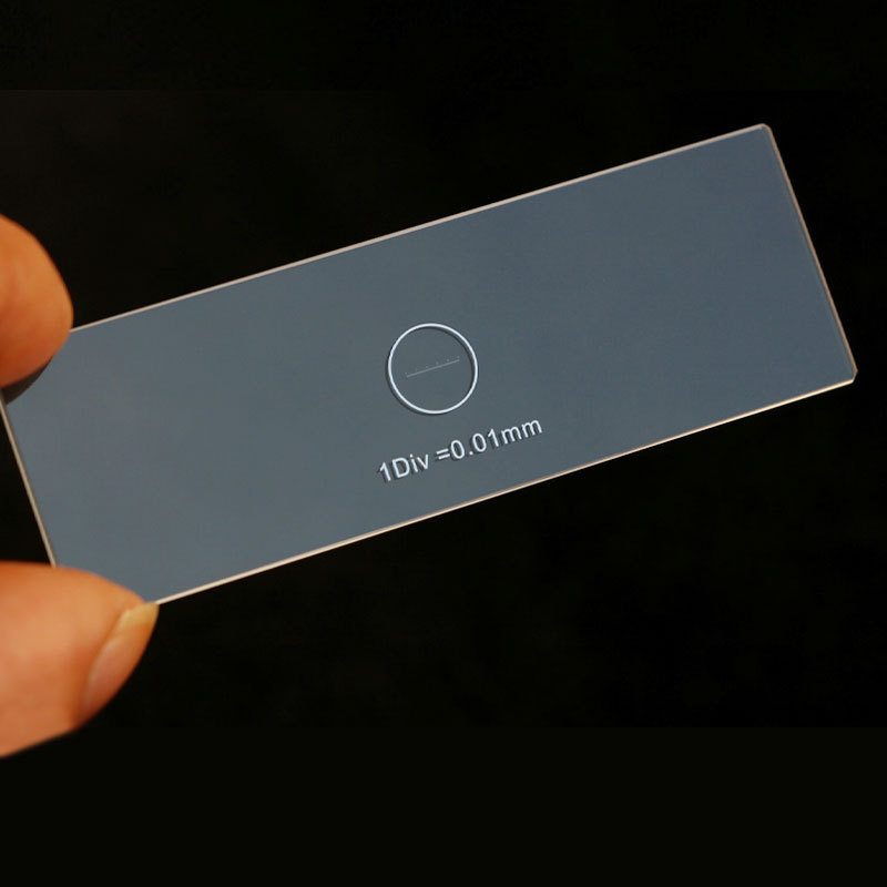 0.01mm Microscope Stage Micrometer Calibration Slide With measurement Scales for Stereo Microscope