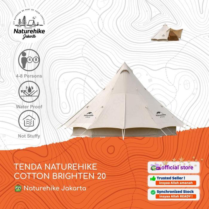 TENDA COTTON SERIES NATUREHIKE NH20ZP012 GLAMPING SAFARI CAMPING