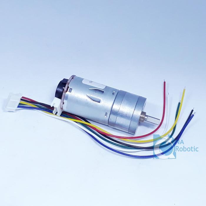 Motor Dc 25Ga370 12V 1360 Rpm With Encoder
