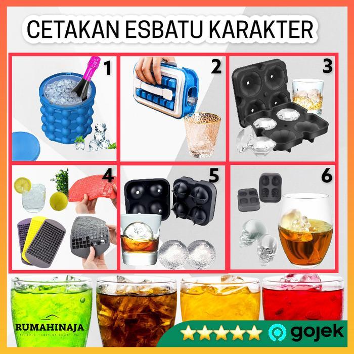 Cetakan Es Batu Kristal Bulat Kotak Kecil Silikon Puding Coklat Kulkas