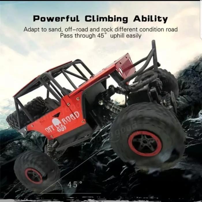 Rc Car Jeep Army Bahan Metal Alloy Besi 4Wd 2.4Ghz 4X4 Rc Diecast Jeep