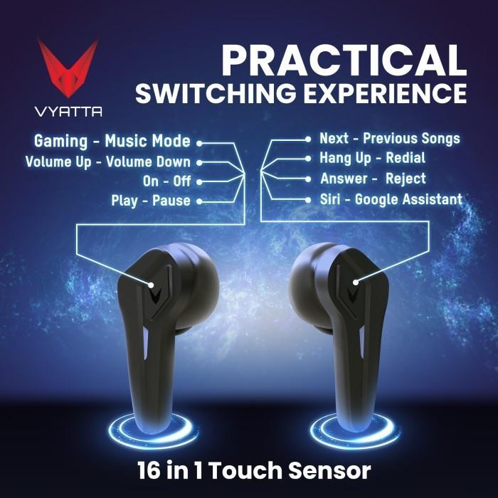 VYATTA AIRBOOM NITRO ALPHA TWS BLUETOOTH HEADSET EARPHONE GAMING G
