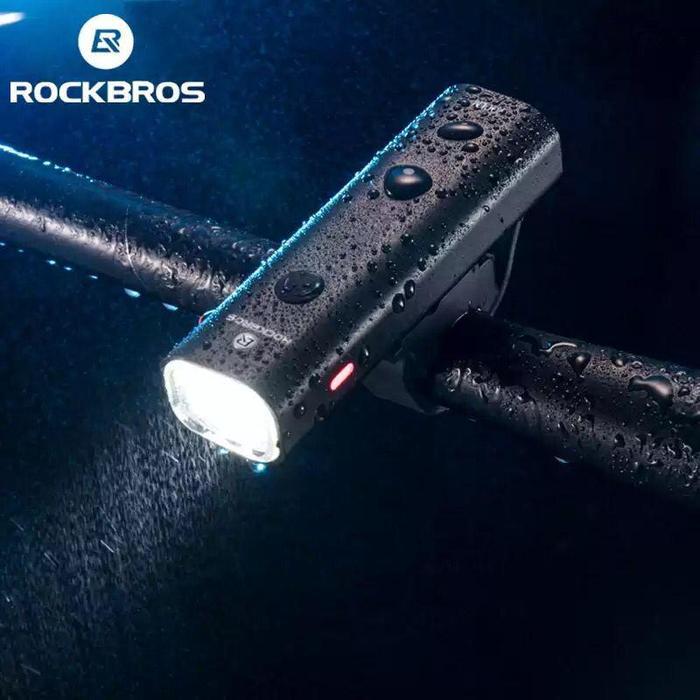 400Lm Lampu Depan Sepeda Rockbros Yq-Qd400Lm Original Rechargeable