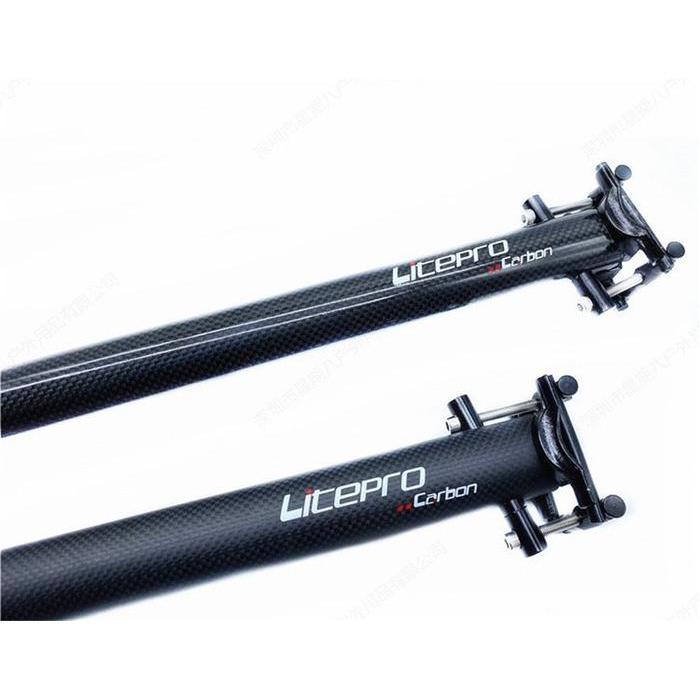 Seatpost Litepro Carbon Sepeda Lipat 33.9 Original