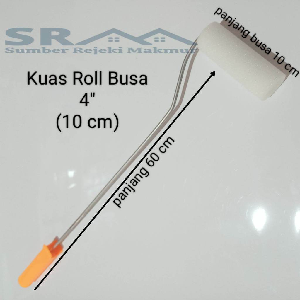 Kuas Roll Busa 4" + Gagang Kuas Rol kecil kuas Cat