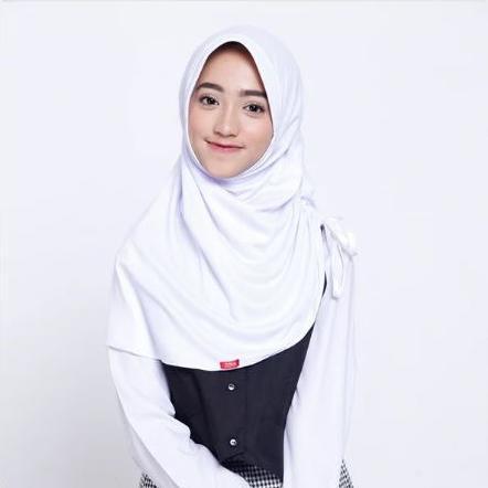 ASLI Zoya Kerudung Sekolah Cermat Bergo Putih Terlaris READY STOCK