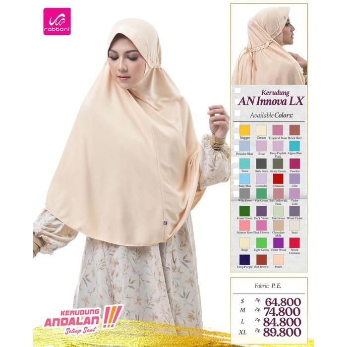 DISKON KERUDUNG RABBANI INNOVA LX JILBAB RABBANI INSTAN INNOVA LX WARNA 3 (PITA TERTUTUP) READY