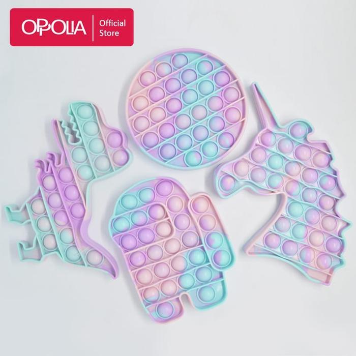 OPPOLIA POP IT Tie Dye MURAH RAINBOW UNICORN fidget push Pop It Fidget