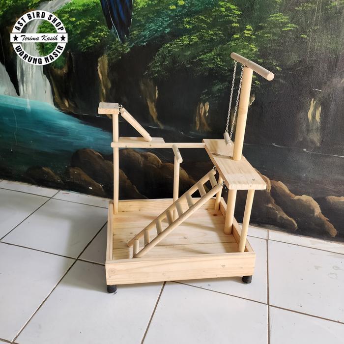 Playground tangkringan bermain burung parrot small conure , indian ringneck dll