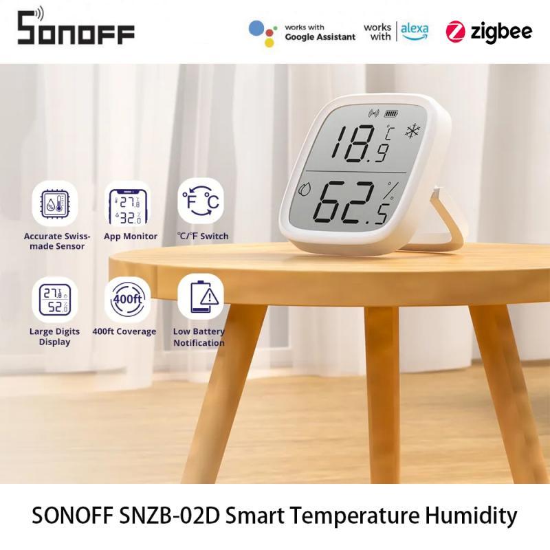 SONOFF SNZB-02 SNZB-02D ZigBee Temperature Humidity Sensor Smart Home